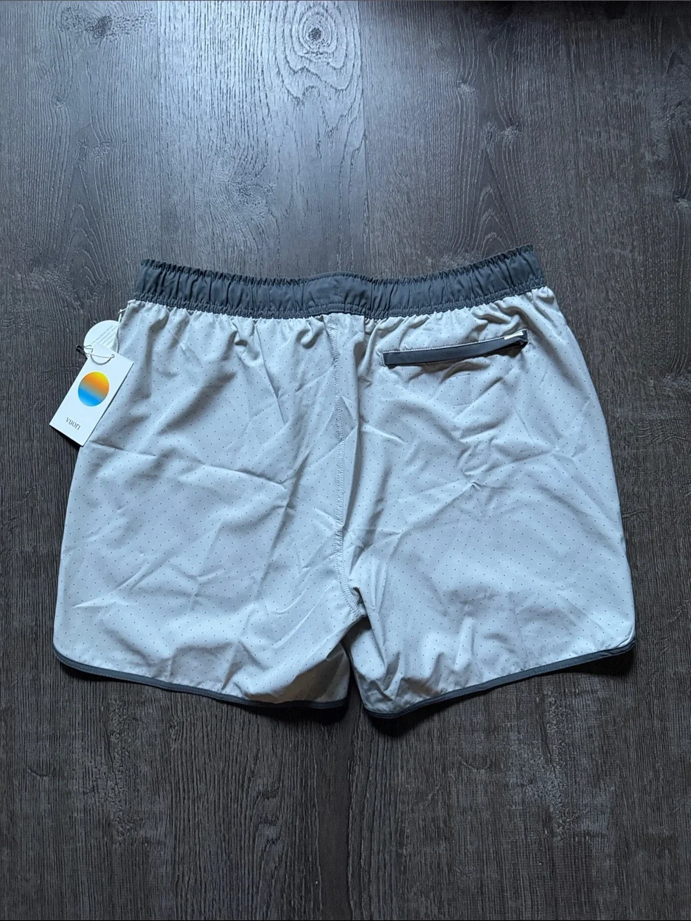 Brand New -Light Gray Men's Athletic Shorts with Dark Gray Trim